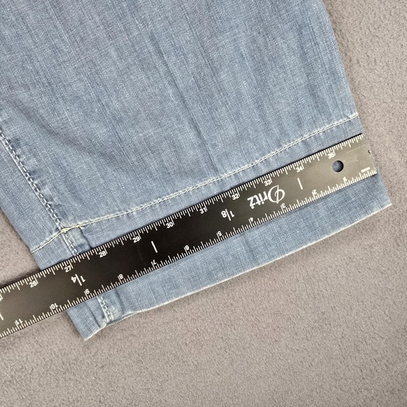 Tintoretto Pants Womens‎ 34 Blue Straight Leg Cotton Trousers Casual Made Turkey - Picture 7 of 16